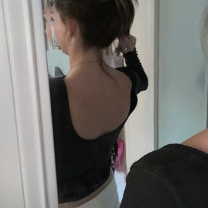Urban Outfitters Black top with opening